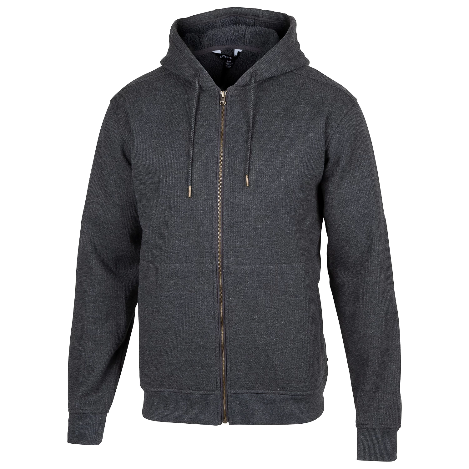 Swiss Alps Men's Full Zip Waffle Knit Hoodie 3 Swiss Alps Men's Full Zip Waffle Knit Hoodie