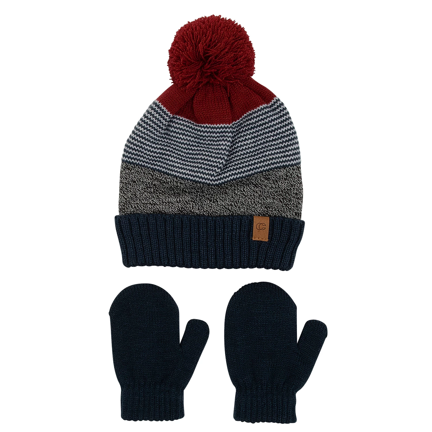 Chaos Youth's Striped Beanie & Mitten Set 3 Chaos Youth's Striped Beanie & Mitten Set