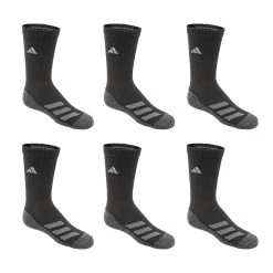 Adidas Boys' Cushioned Angle Stripe Crew Socks - 6-Pack