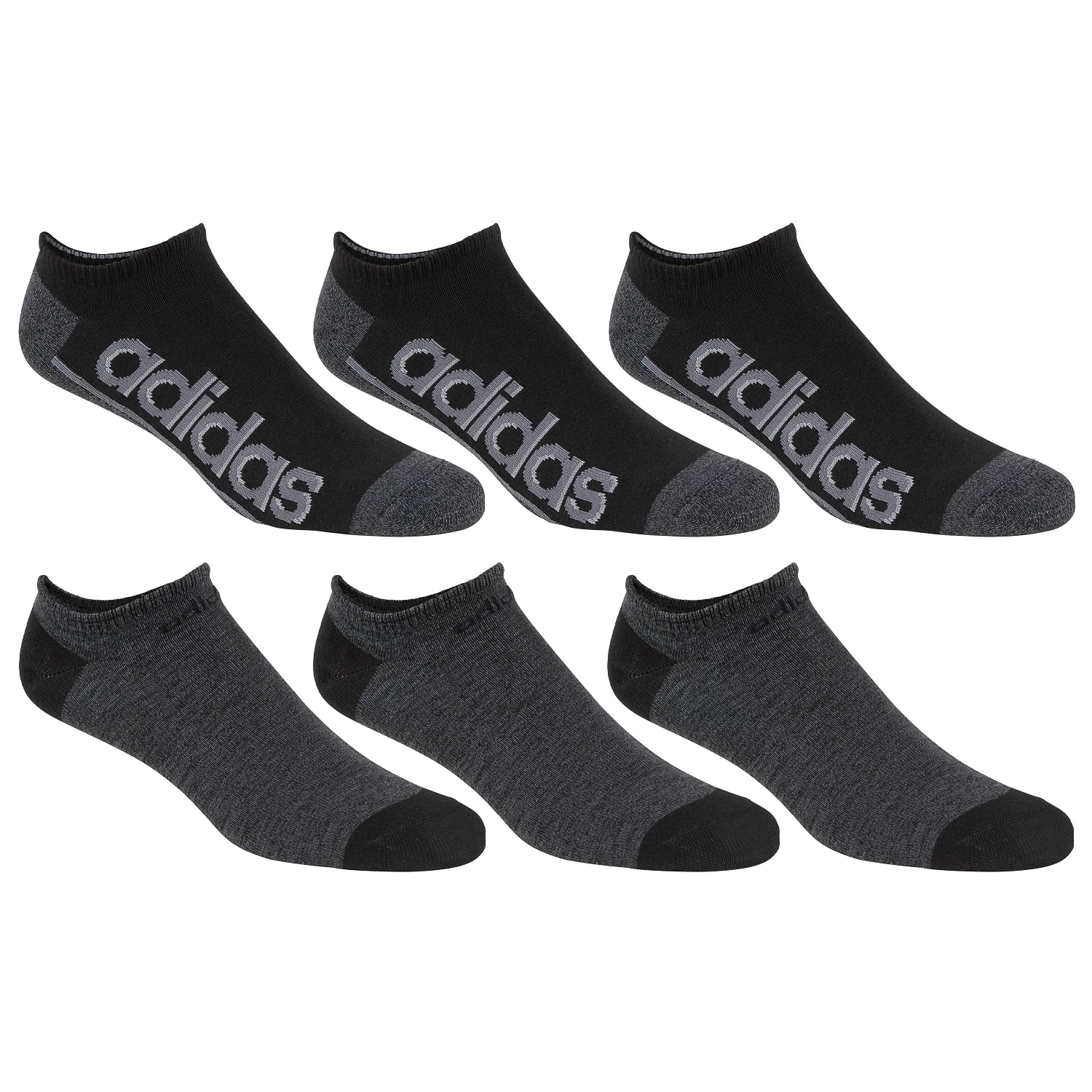 Adidas Linear Super Lite No Show Socks - 6-Pack 3 Adidas Linear Super Lite No Show Socks - 6-Pack