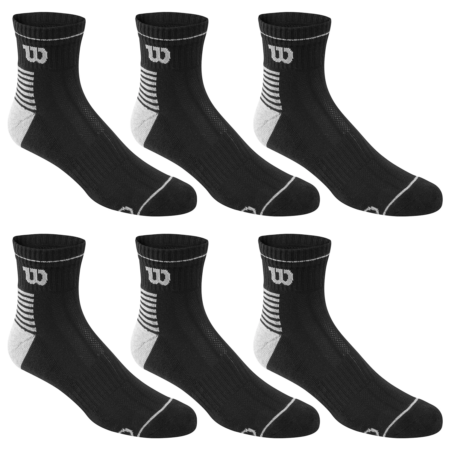 Wilson Men's Performance Quarter Crew Socks - 6-Pack 3 Wilson Men's Performance Quarter Crew Socks - 6-Pack